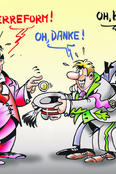 Karikatur zur Steuerreform